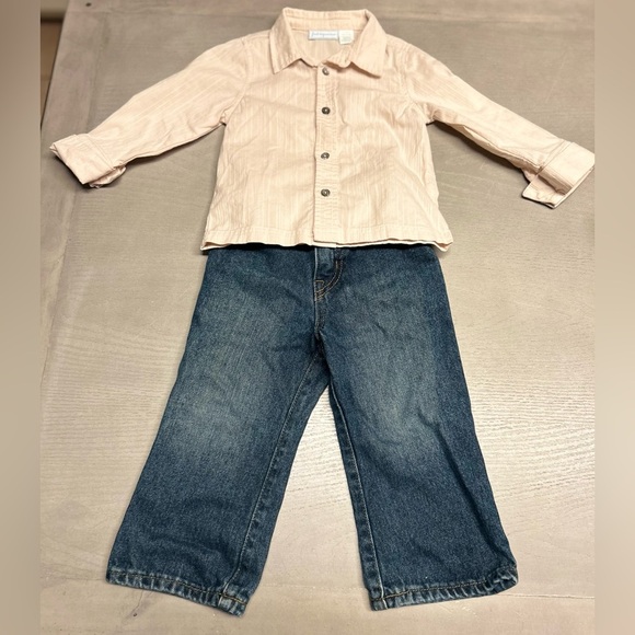 The Children’s Place Bootcut And First Impressions Button Down Shirt 18 Months - Picture 1 of 8